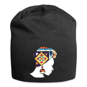 Africaine Kente Art - Bonnet en jersey - noir - Devant