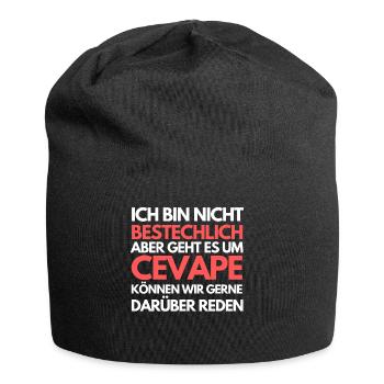 ich bin nicht bestechlich aber geht es um cevape - Jersey-Beanie - Schwarz - Vorne
