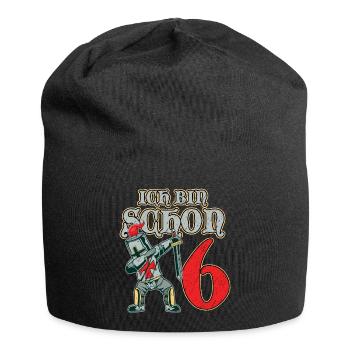 Ritter Geburtstag ich bin schon 6 Geburtstagsshirt - Jersey-Beanie - Schwarz - Vorne
