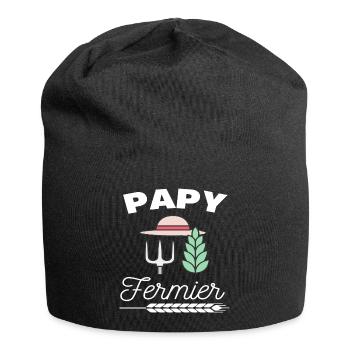 T shirt papy fermier fierté papy cadeau papy. - Bonnet en jersey - noir - Devant