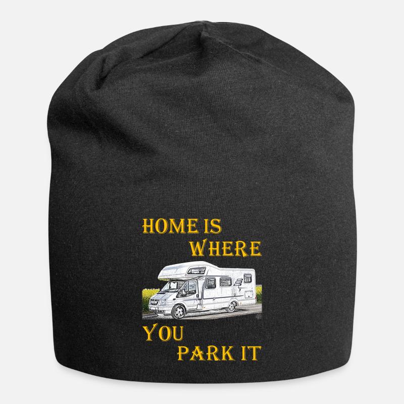 Home is where you park it 2 - Jersey-Beanie - Schwarz