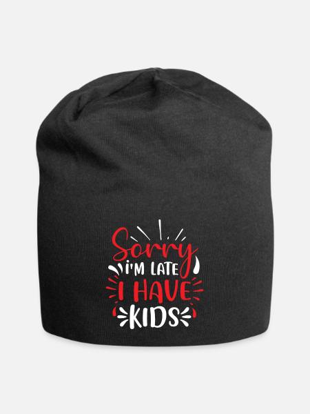 I Have Kids - Jersey Beanie - black