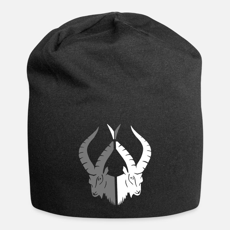 Steinbock Tier Sternzeichen Astrologie - Jersey-Beanie - Schwarz