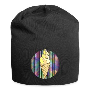 Eis - Jersey-Beanie - Schwarz - Vorne