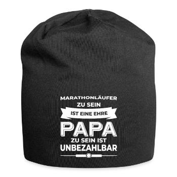 Marathonläufer Papa - Jersey-Beanie - Schwarz - Vorne