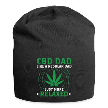 CBD Dad | CBD Flowers Legal Cannabis Gifts - Jersey Beanie - black - Front