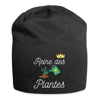 Tee shirt jardinage reine des plantes cadeau. - Bonnet en jersey - noir - Devant