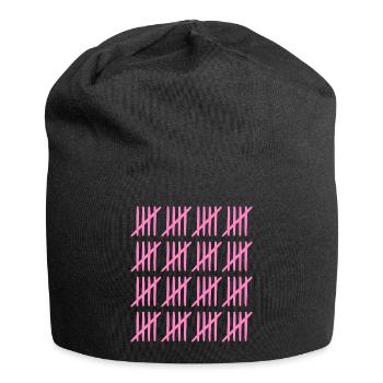 80 Geburtstag Strichliste - 80 Jahre alt - Jersey-Beanie - Schwarz - Vorne