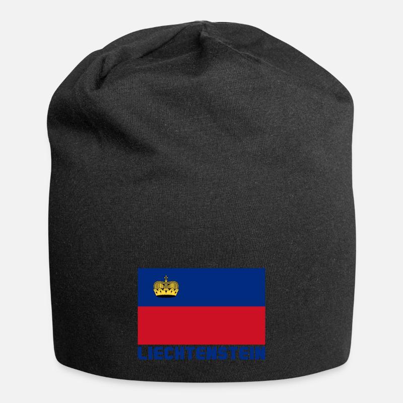 Liechtenstein - Jersey-Beanie - Schwarz