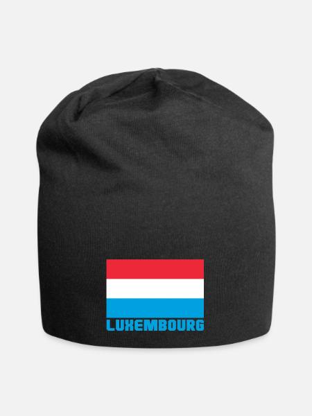 Luxemburg - Jersey-Beanie - Schwarz