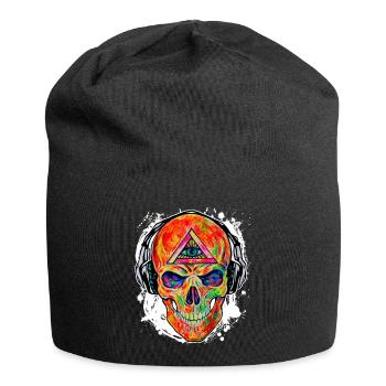 Cool DJ Music Skull Allsehende Auge Gottes 03 - Jersey-Beanie - Schwarz - Vorne