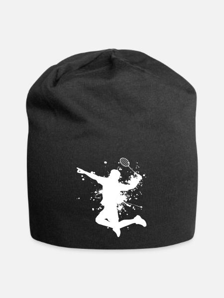 Federball Badminton Squash Damen Herren Badmintons - Jersey-Beanie - Schwarz