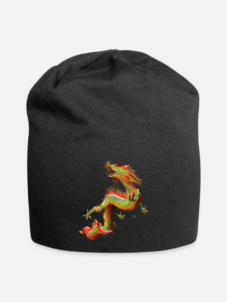 Dragon chinois - Bonnet en jersey - noir