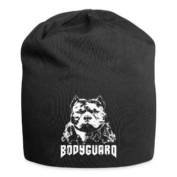 Hunde Bodyguard Weiß - Jersey-Beanie - Schwarz - Vorne