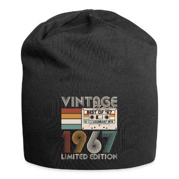 Vintage 1967 Vintage Born Anniversaire Rétro - Bonnet en jersey - noir - Devant