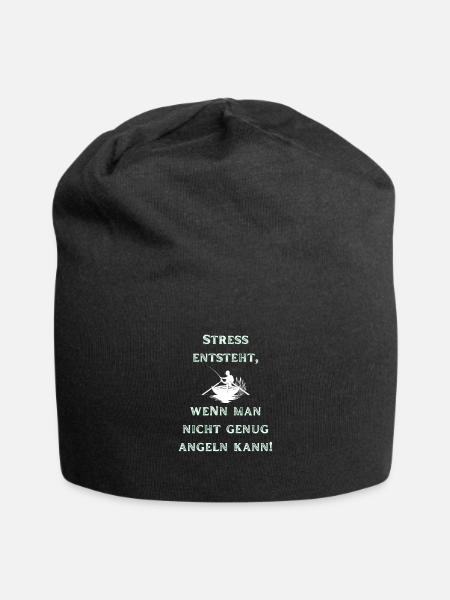 Angeln Stress Angler - Jersey-Beanie - Schwarz