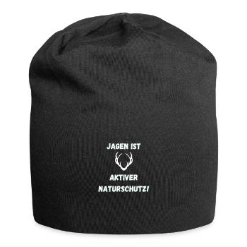 Jagd Jagen Naturschutz - Jersey-Beanie - Schwarz - Vorne