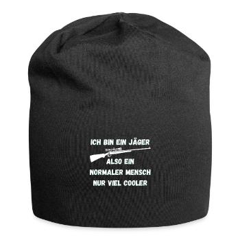 Jäger Mensch Jagen - Jersey-Beanie - Schwarz - Vorne