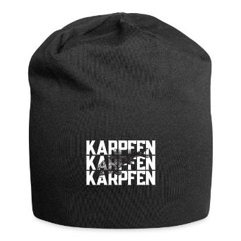 Karpfen Angel Angeln - Jersey-Beanie - Schwarz - Vorne