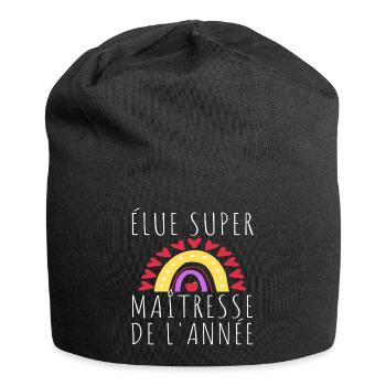 Super maitresse humour maîtresse cadeau - Bonnet en jersey - noir - Devant
