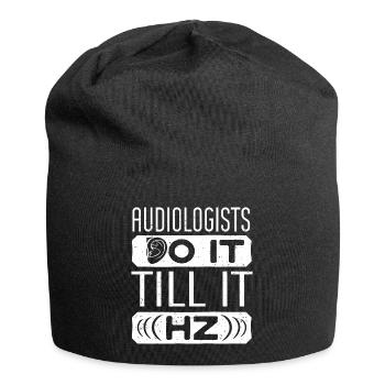 Pediatric Audiologist Audiology Funny Pun - Jersey-Beanie - Schwarz - Vorne