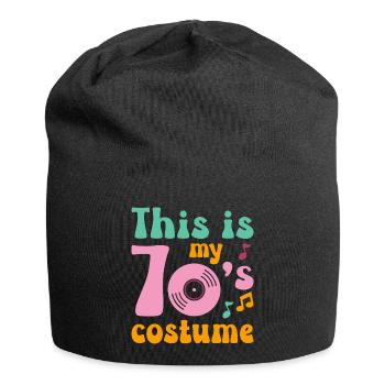 Das ist mein 70er Jahre Kostüm - Jersey-Beanie - Schwarz - Vorne