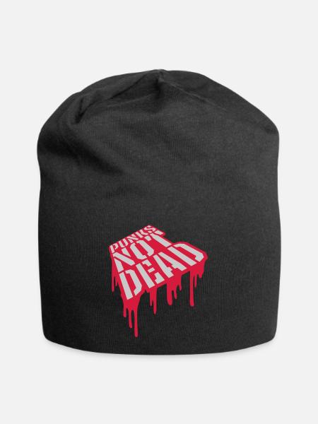 Quote punks not dead - Jersey Beanie - black