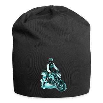 Motorcyclist Nakedbike light blue - Jersey Beanie - black - Front