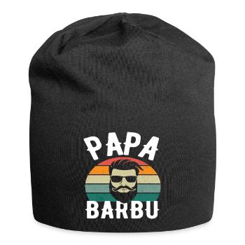Papa barbu cadeau fête des pères avec barbe - Bonnet en jersey - noir - Devant