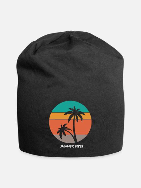 Sommer Strand Vibes - Jersey-Beanie - Schwarz