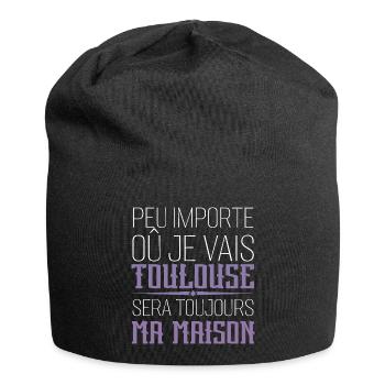 toulouse chez moi cadeau homme femme Toulouse - Bonnet en jersey - noir - Devant