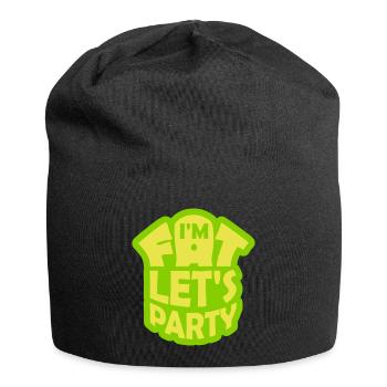 im fat lets party - Jersey-Beanie - Schwarz - Vorne