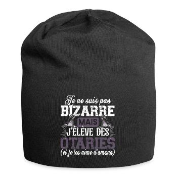 Otarie Phoque Animal Zoo Mammifère Cadeau Humour - Bonnet en jersey - noir - Devant