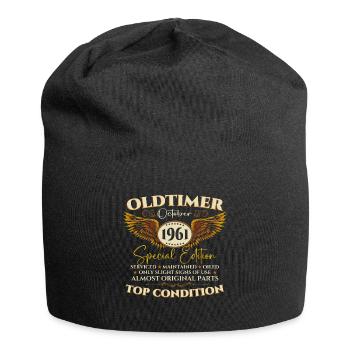 Oldtimer October 1961 61st birthday gift - Jersey Beanie - black - Front