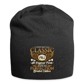 Klassiker Oktober 1962 60. Geburtstag Geschenk - Jersey-Beanie - Schwarz - Vorne