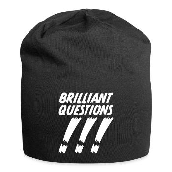 Questions brillantes - Bonnet en jersey - noir - Devant
