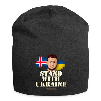Island Stand with Ukraine - Jersey-Beanie - Anthrazit - Vorne