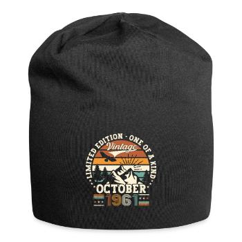 Original October 1961 61st Birthday Gift Cool - Jersey Beanie - black - Front