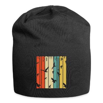 Vogelbeobachtung Retro Vogelbeobachter Singvogel - Jersey-Beanie - Schwarz - Vorne