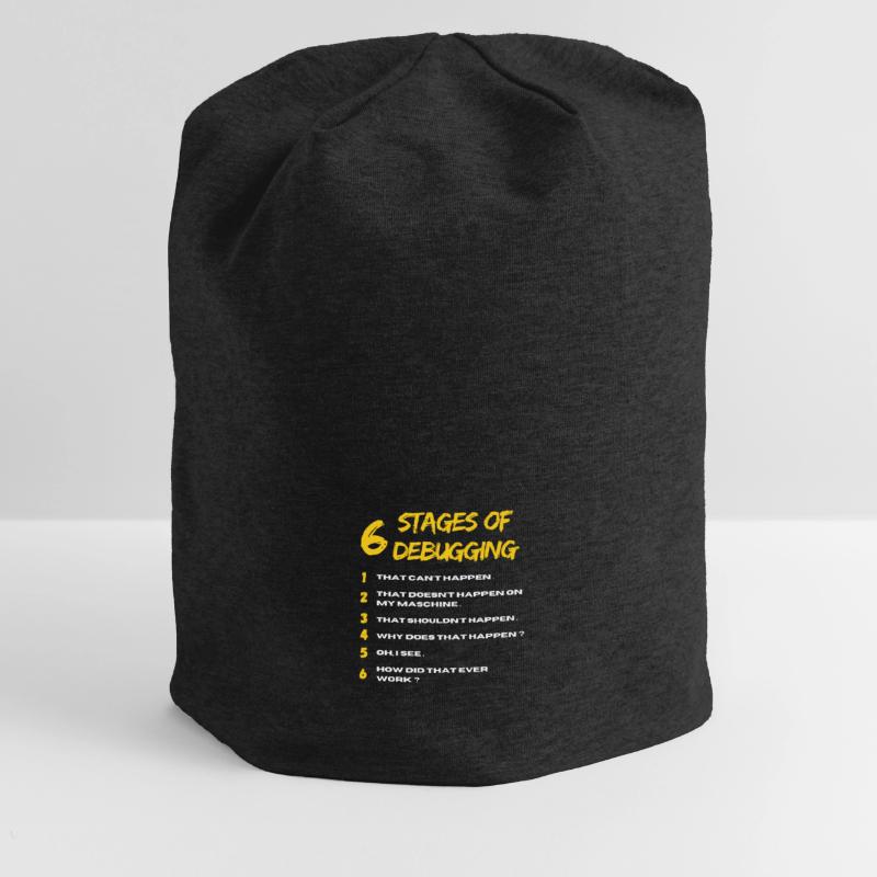 6 Stages of Debugging Bug Coding Computer Programm Jersey-Beanie
