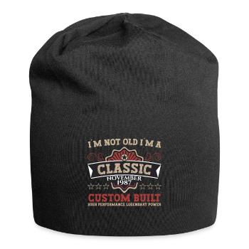 Classique Novembre 1987 - Cadeau de 35e anniversaire - Bonnet en jersey - noir - Devant