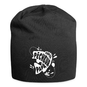 Papa pêcheur humour pêche cadeau fête des pères - Bonnet en jersey - noir - Devant