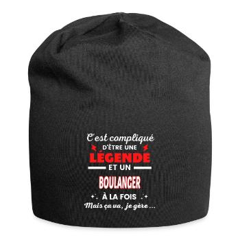 C'est compliqué phrase drôle BOULANGER - Bonnet en jersey - noir - Devant