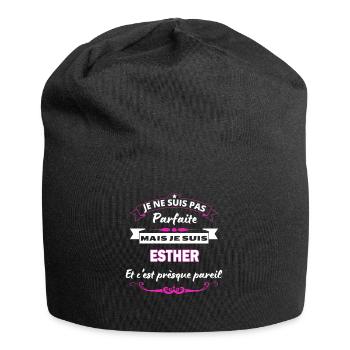 je ne suis pas Parfaite Esther - Bonnet en jersey - noir - Devant