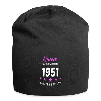 KÖNIGINNEN WERDEN 1951 GEBOREN - Jersey-Beanie - Schwarz - Vorne