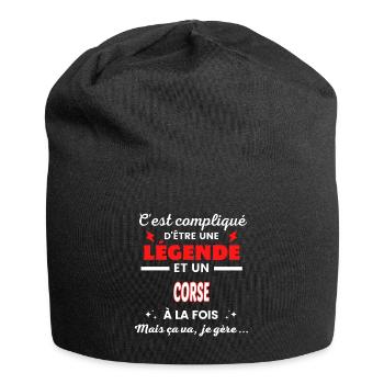 C'est compliqué phrase drôle CORSE - Bonnet en jersey - noir - Devant