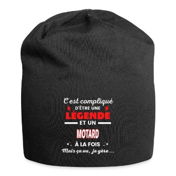 C'est compliqué phrase drôle MOTARD - Bonnet en jersey - noir - Devant