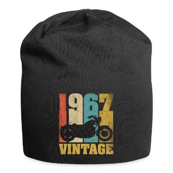 1967 Jahrgang Geburtstag Biker Motorrad Geschenk - Jersey-Beanie - Schwarz - Vorne