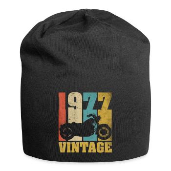 1977 Jahrgang Geburtstag Biker Motorrad Geschenk - Jersey-Beanie - Schwarz - Vorne
