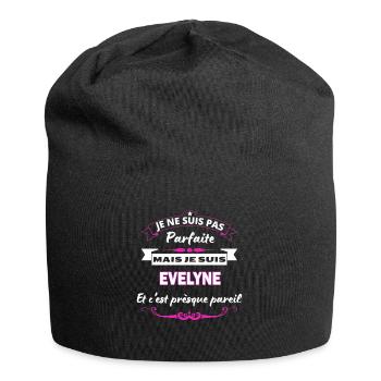 je ne suis pas Parfaite Evelyne - Bonnet en jersey - noir - Devant